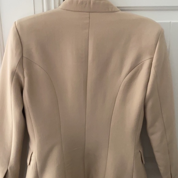 Khaki wool fitted blazer size 4 - Picture 7 of 8